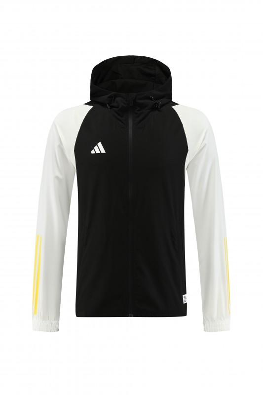 2025 Adidas Black White Half Zipper Jacket+Long Pants S-2XL