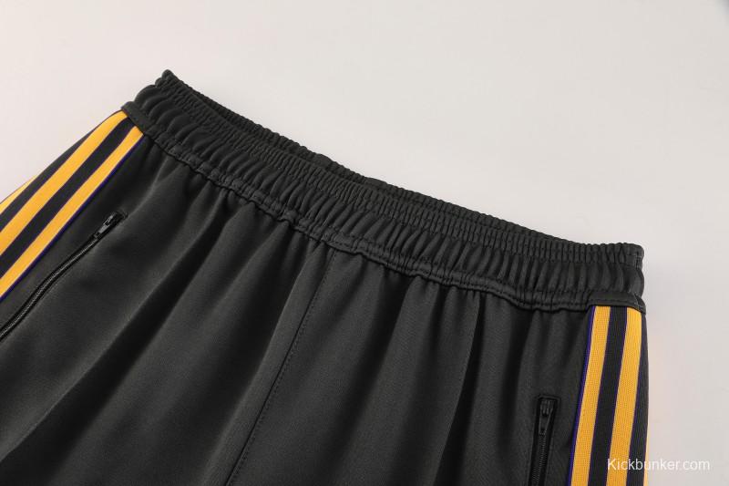 25/26 Manchester United 08 Dark Gray Half Zipper Jacket+Long Pants S-2XL