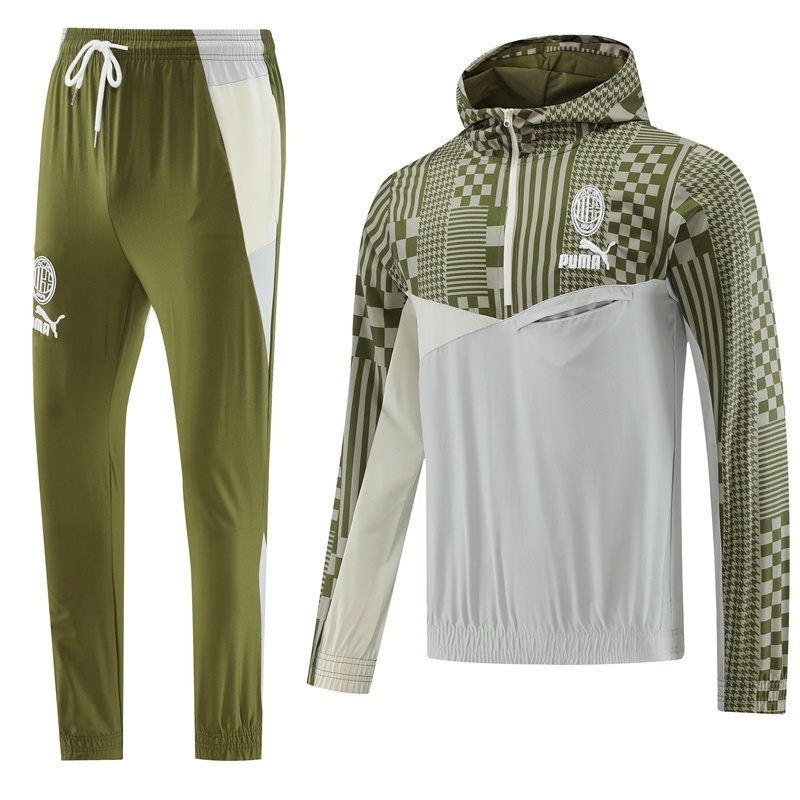 AC Milan Half Zipper Jacket+Long Pants S-2XL