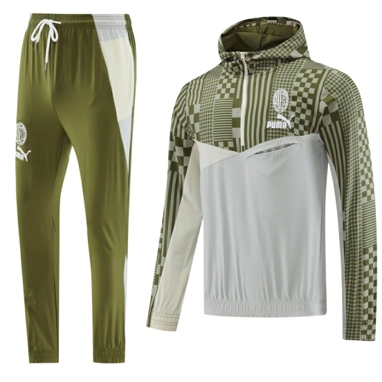 AC Milan Half Zipper Jacket+Long Pants S-2XL