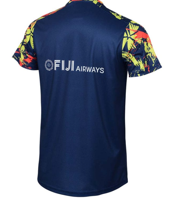 25/26 Fijian Drua Navy with Colorful Sleeves Training Jersey