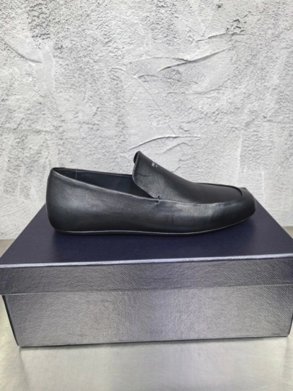 Prada Shuffle Monk Loafers Classic Retro Men's Leather Shoes - AS00380