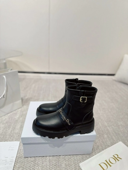 DIOR CHRONO Ankle Boots with CD Logo and Branded Zipper - LY00340