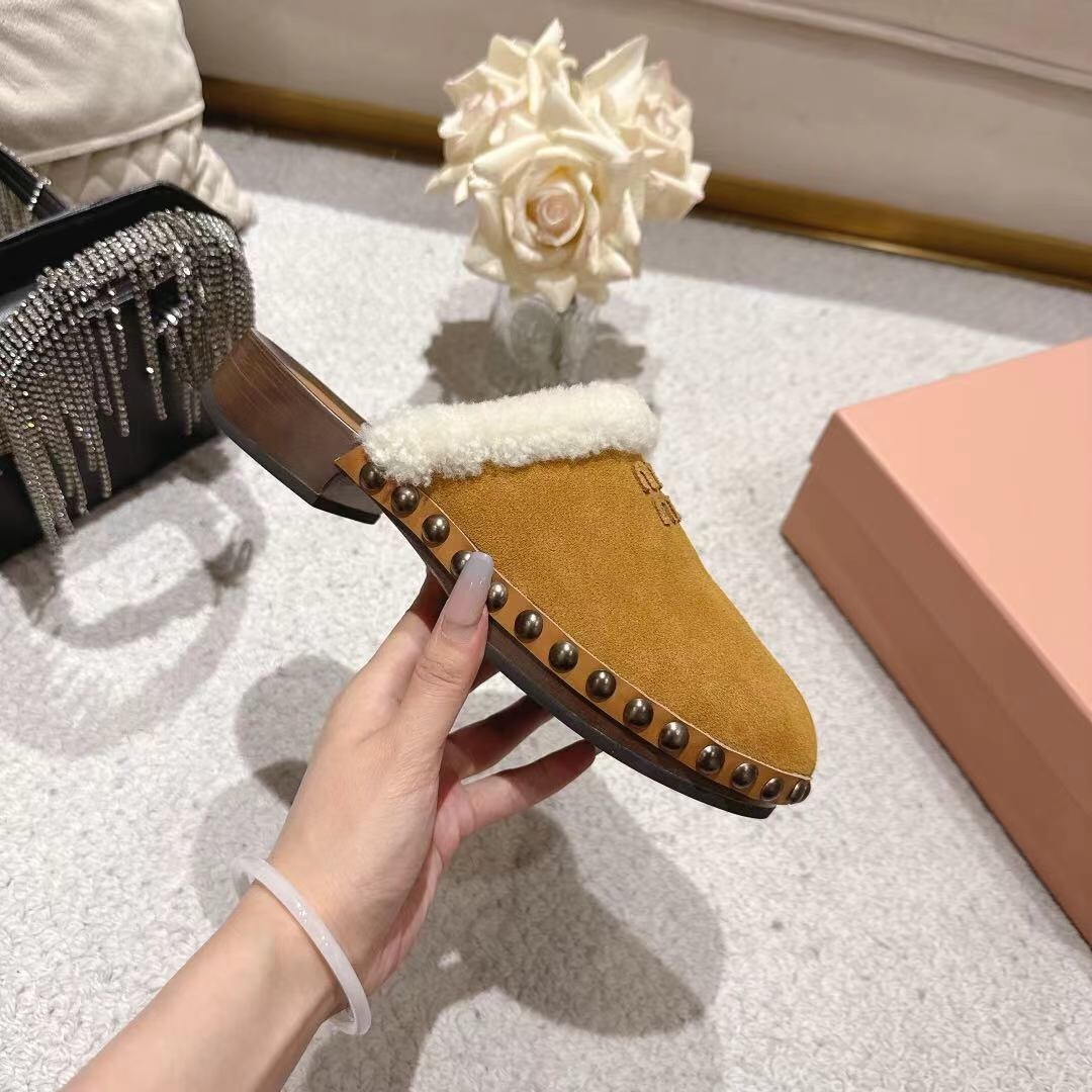 Miu Miu Cotton Shoes Sandals 2025 SS Collection Unique Washing Process - LY00260