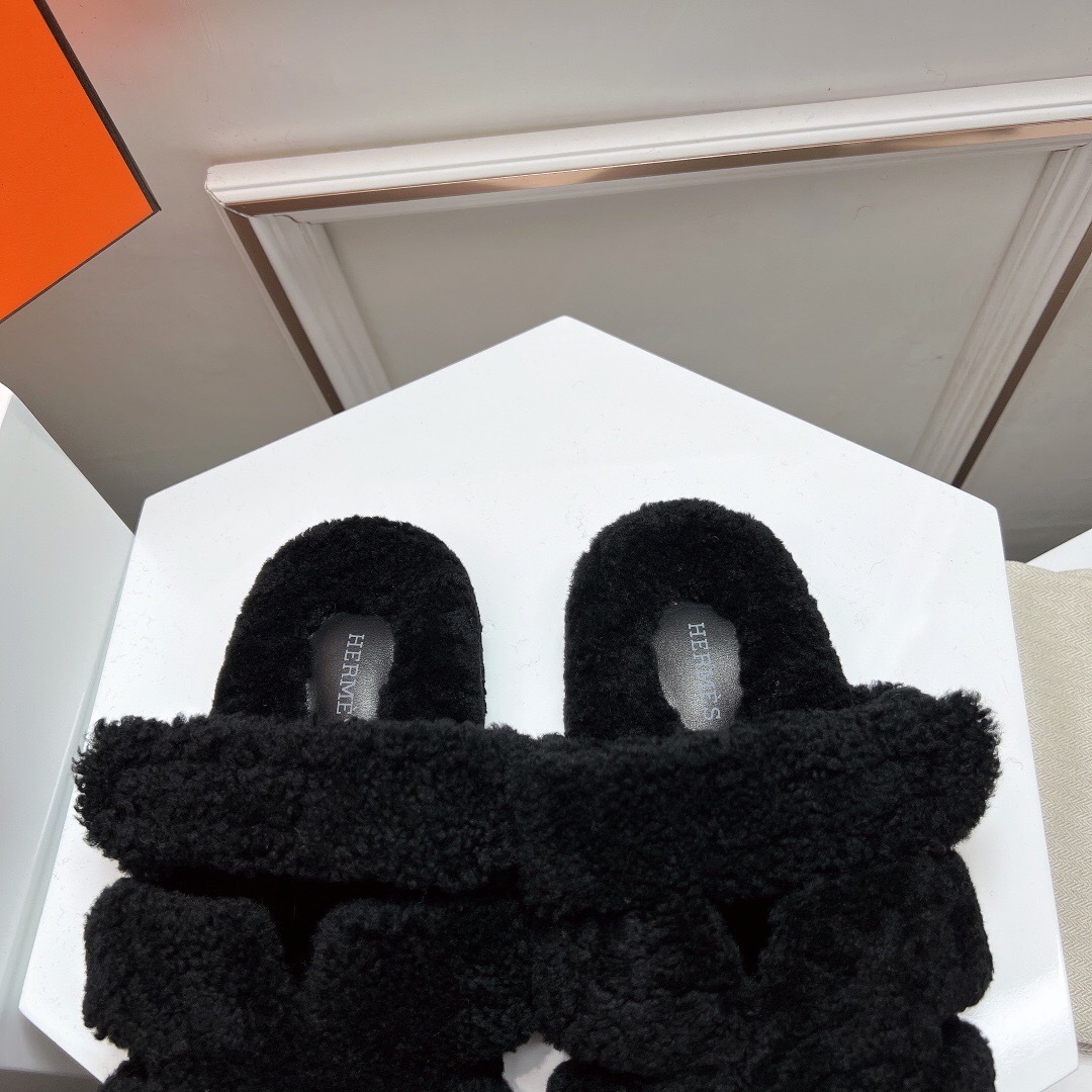 H Love Second Uncle Shoes Fur Slippers - LY00270