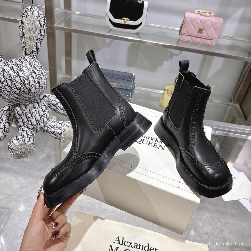 Alexander McQUEEN 2025 SS Retro Chelsea Ankle Boots - KFY00340/KFY00350
