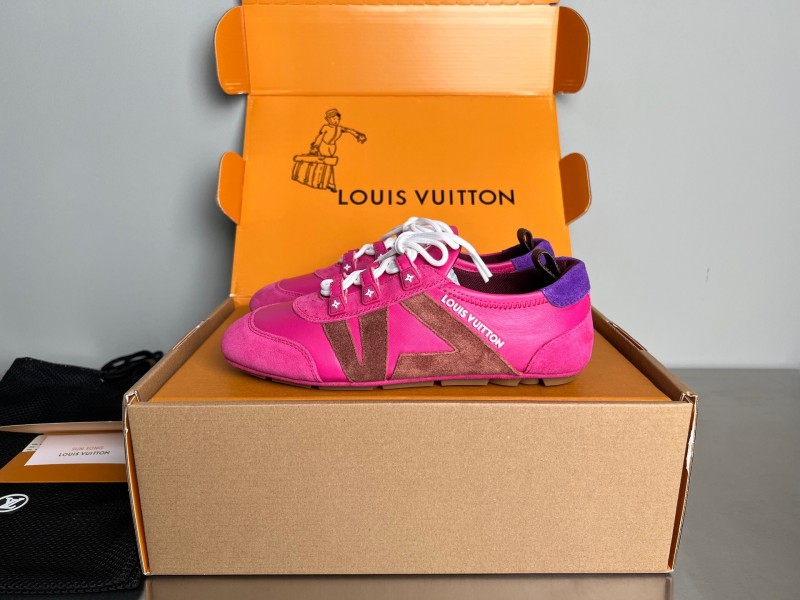 Lv Sneakerina 2025 SS Ballet Round Toe Lace-Up Low Top Lifestyle Casual Shoes - YC