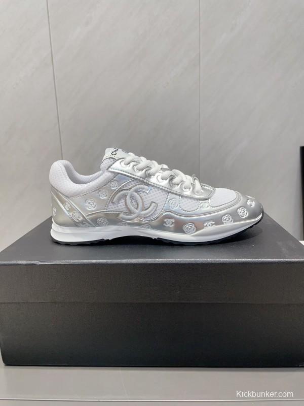 Chanel Silver Horn King II Casual Series Sports Shoes - KFY00330