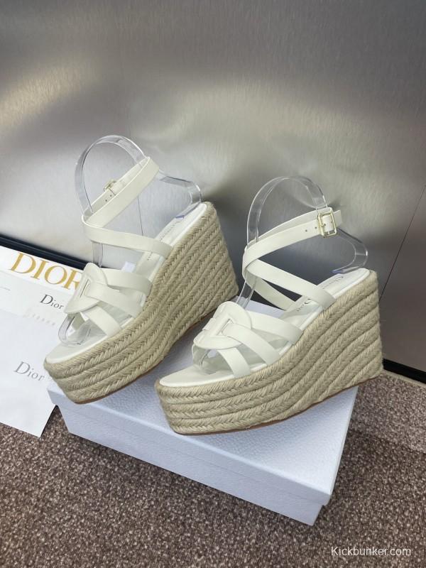 Dior D-Club Jelly Color Hollow Layered Cross Strap Platform High Heel Women Shoes - KFY00290