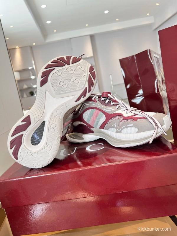 Gucci 2025 SS Collection 2.0 Sneakers with Reflective Stripes and Retro Design - AS00450