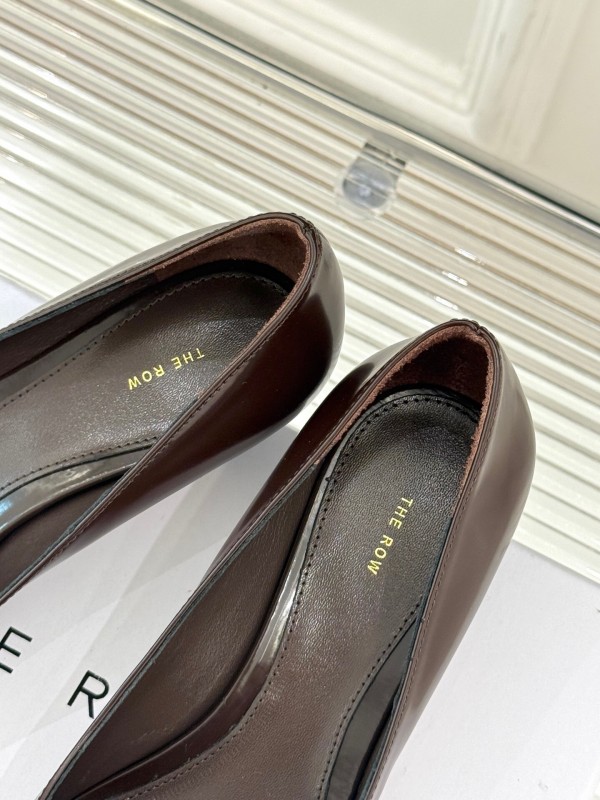The Row 2025 SS Kitten Heel Pointed Toe High Heels - KFY00320