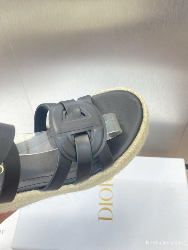 Dior D-Club Jelly Color Hollow Layered Cross Strap Platform High Heel Women's Shoes - KFY00290