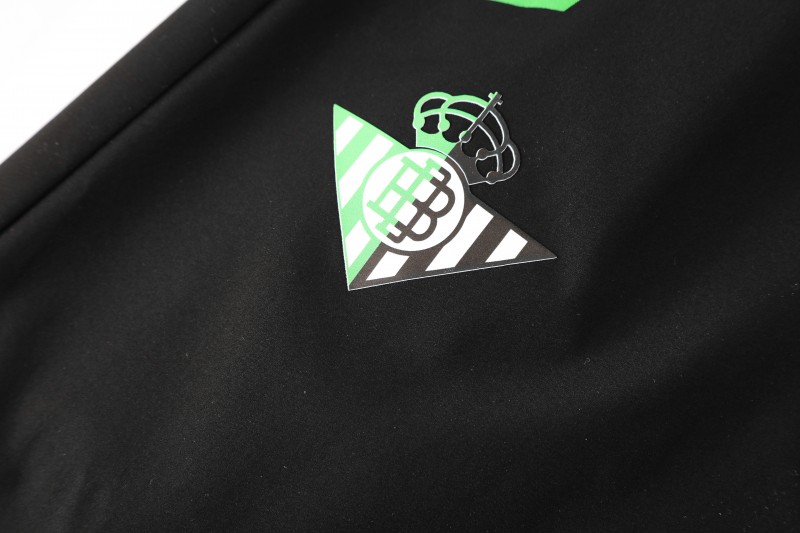 25/26 Real Betis White Black Green  Full zipper Jacket Tracksuit+ long pants