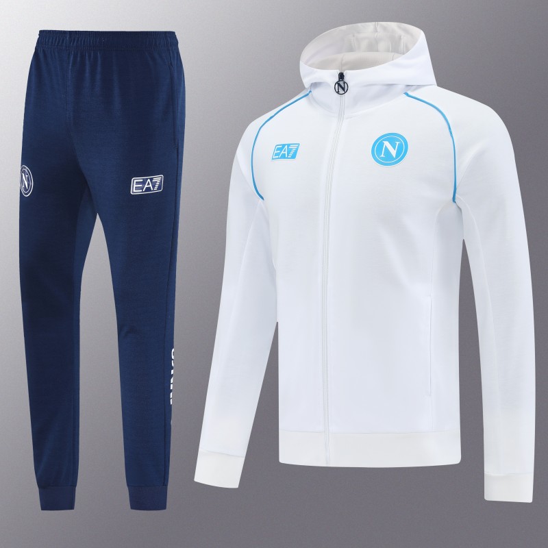 25/26 Napoli  White  Full zipper Jacket Tracksuit+ long pants
