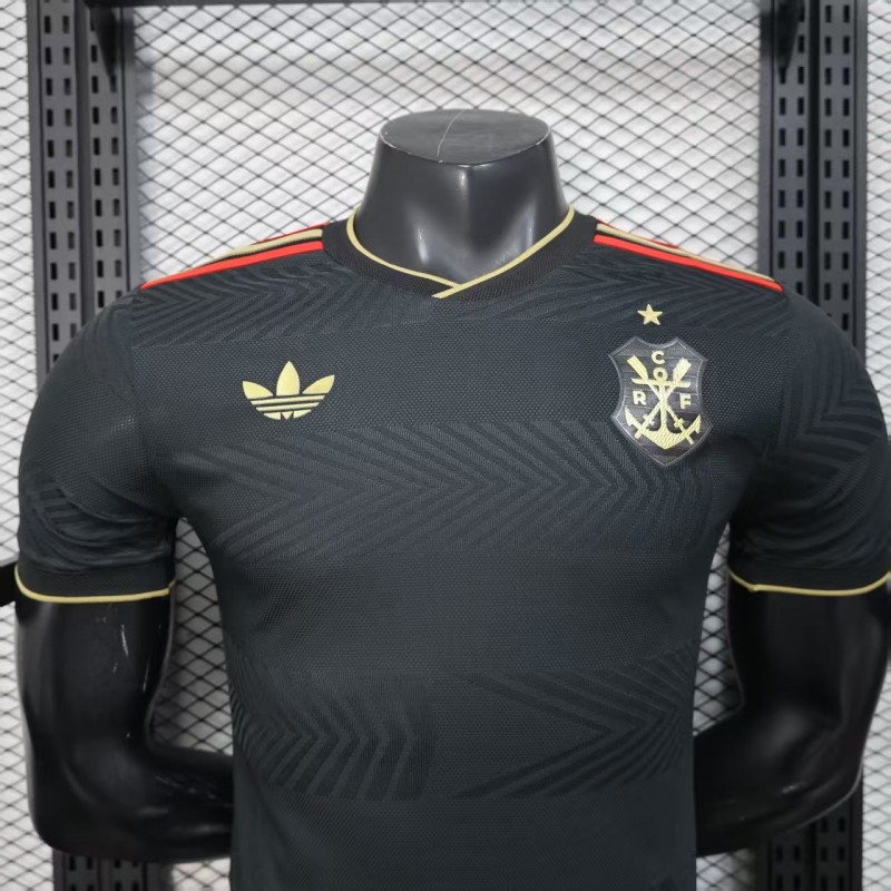25/26 Player Version  Flamengo Away Black Jersey