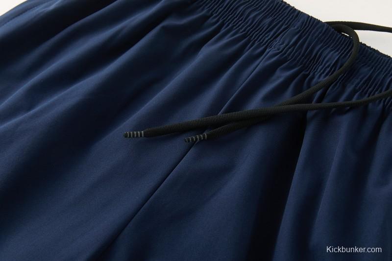 26/27 Real Madrid Navy Blue Full Zipper Hooded Windbreaker Tracksuit + Long Pants