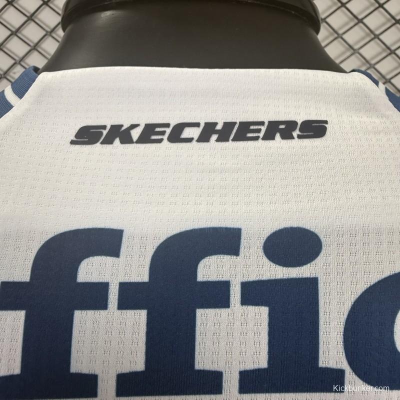 Player Version 25/26 CF Pachuca White & Blue Vertical Stripes Home Jersey