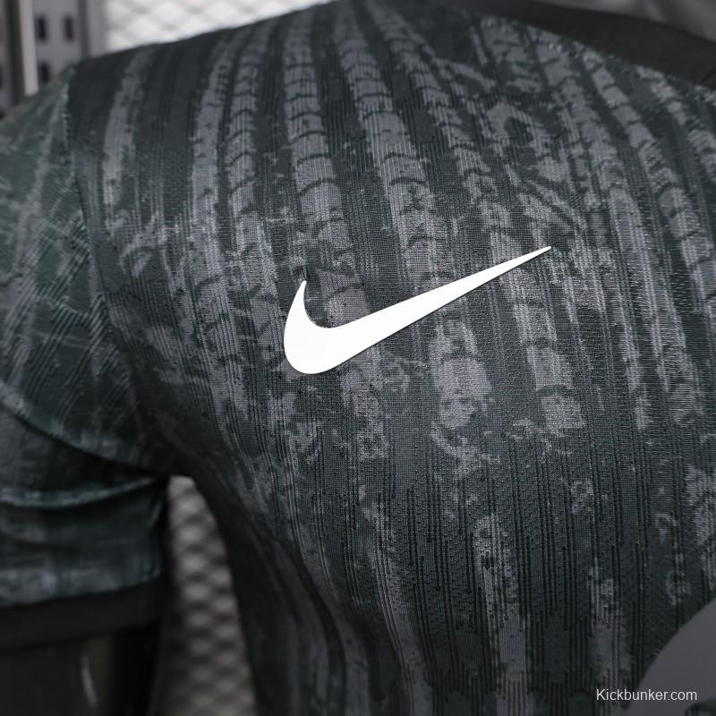 Player Version 26/27 FC Barcelona Dark Olive Green with Grunge Graffiti Third Jersey