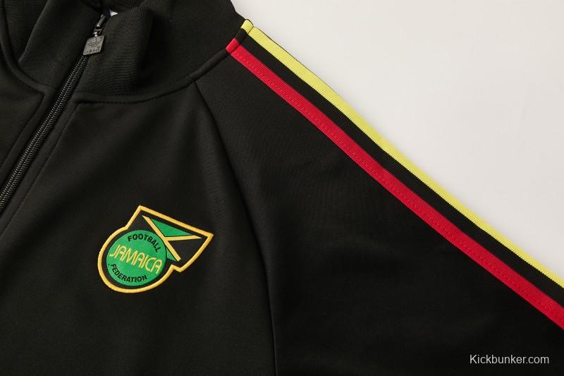 2026/27 Jamaica  Black  Full Zipper Jacket Tracksuit + Long Pants