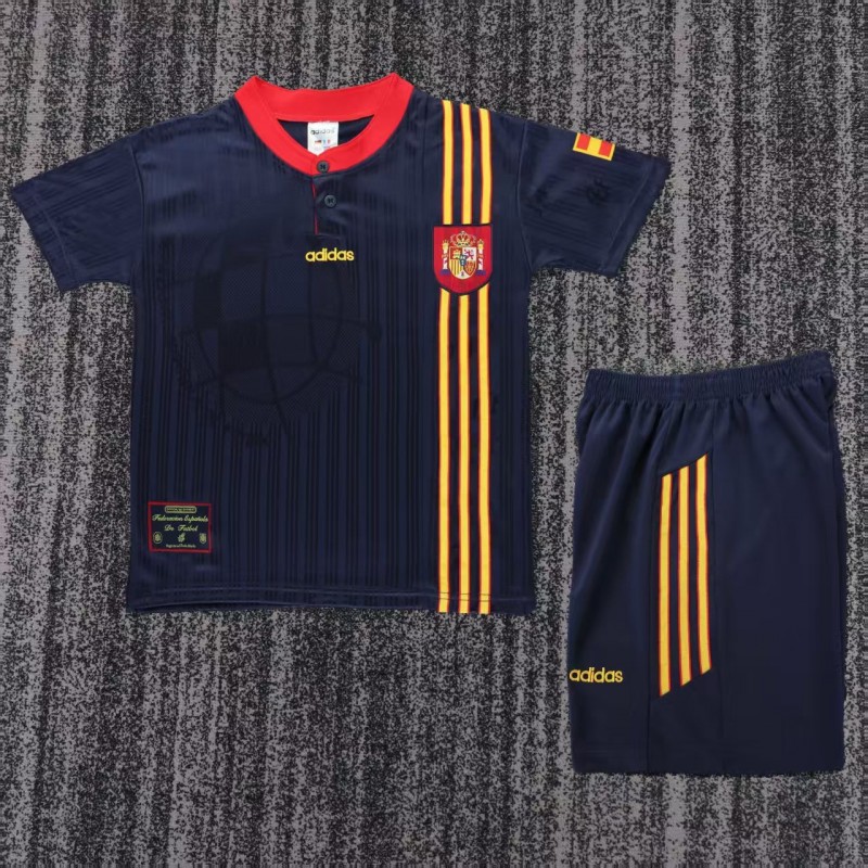 Retro Kids 1996 Spain Away Jersey