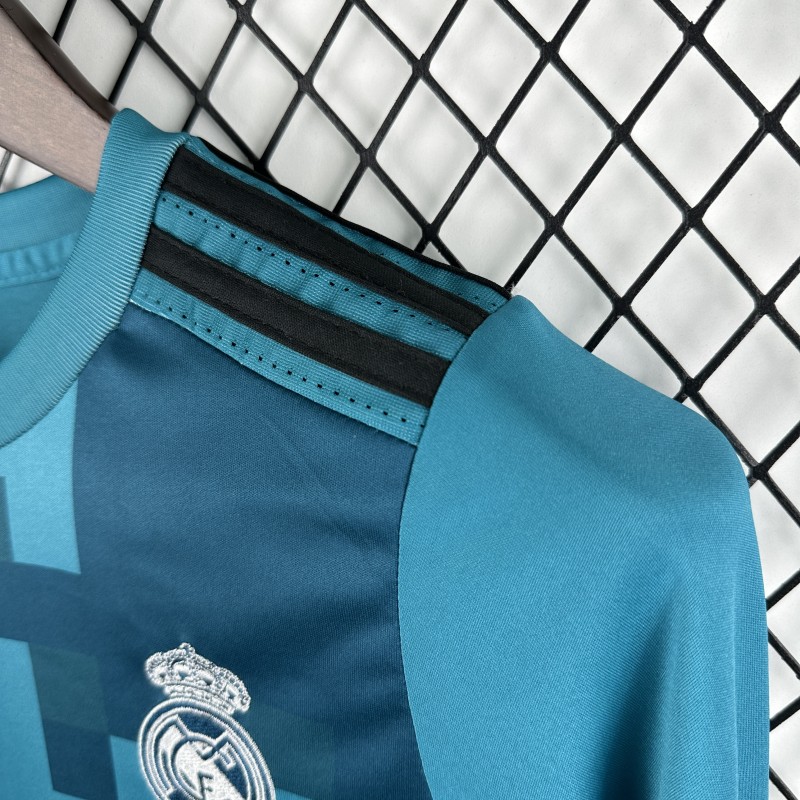 Retro Kids 17/18 Real Madrid Third Long Sleeve Jersey