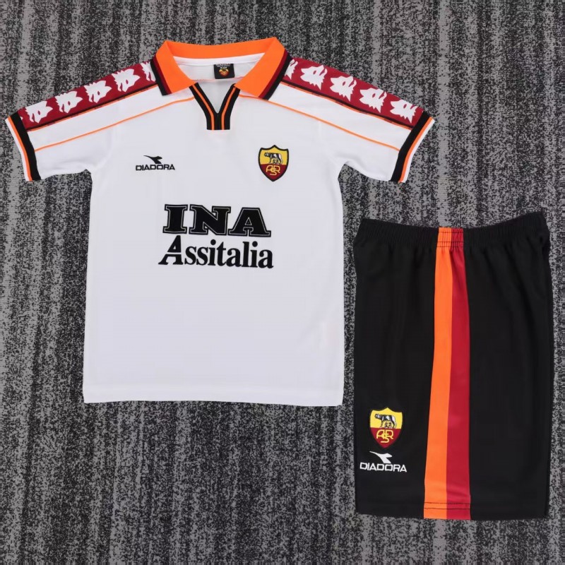 Retro 98/99 Kids Roma Away Jersey