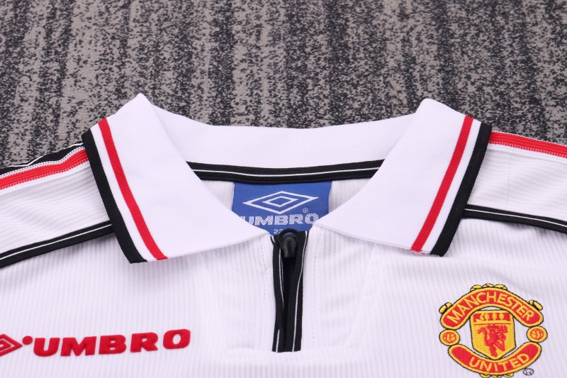 Retro Kids 98/99 Manchester United White Commemorative Jersey