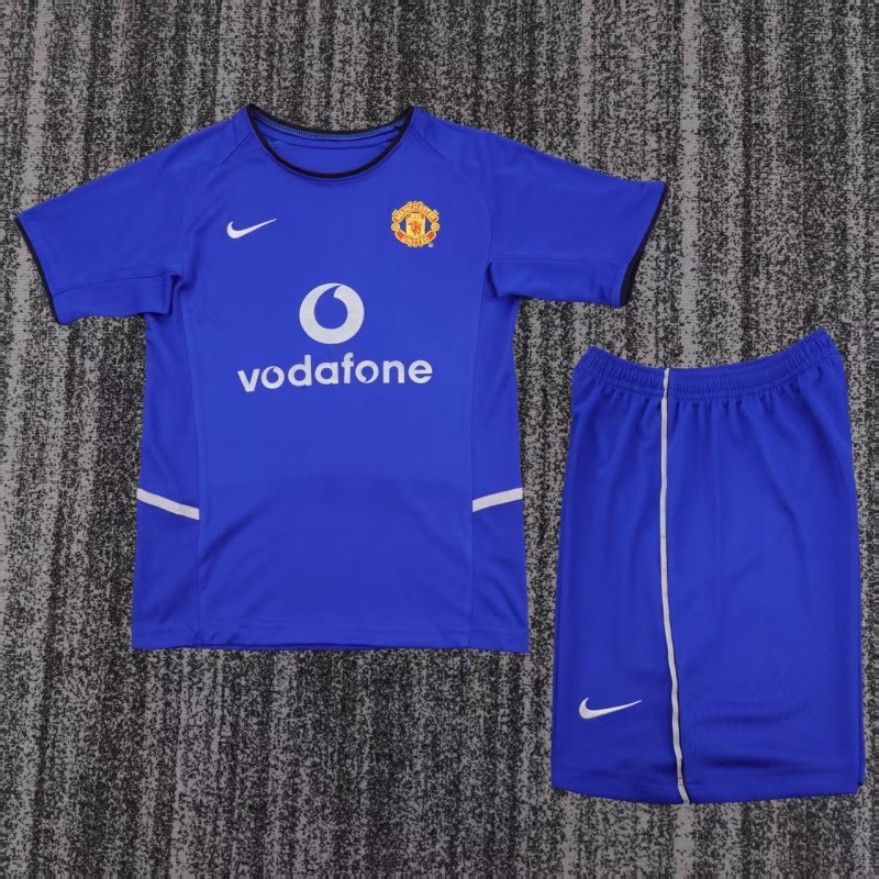 Retro Kids 02/03 Manchester United Blue Third Jersey