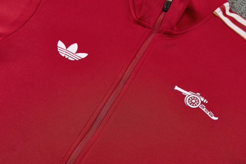 26/27 Arsenal Red Full Zipper Jacket Tracksuit + Long Pants