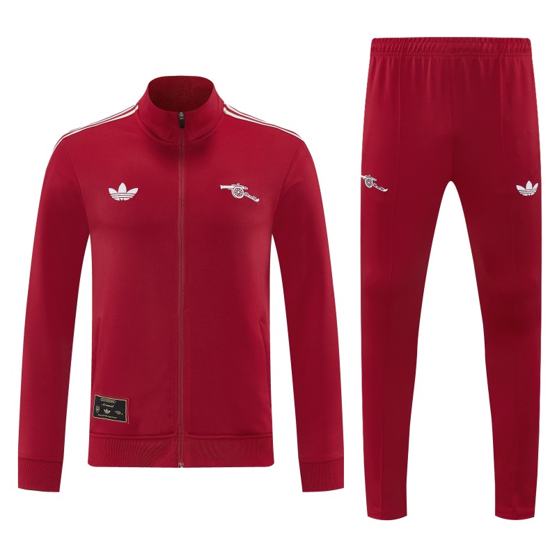 26/27 Arsenal Red Full Zipper Jacket Tracksuit + Long Pants