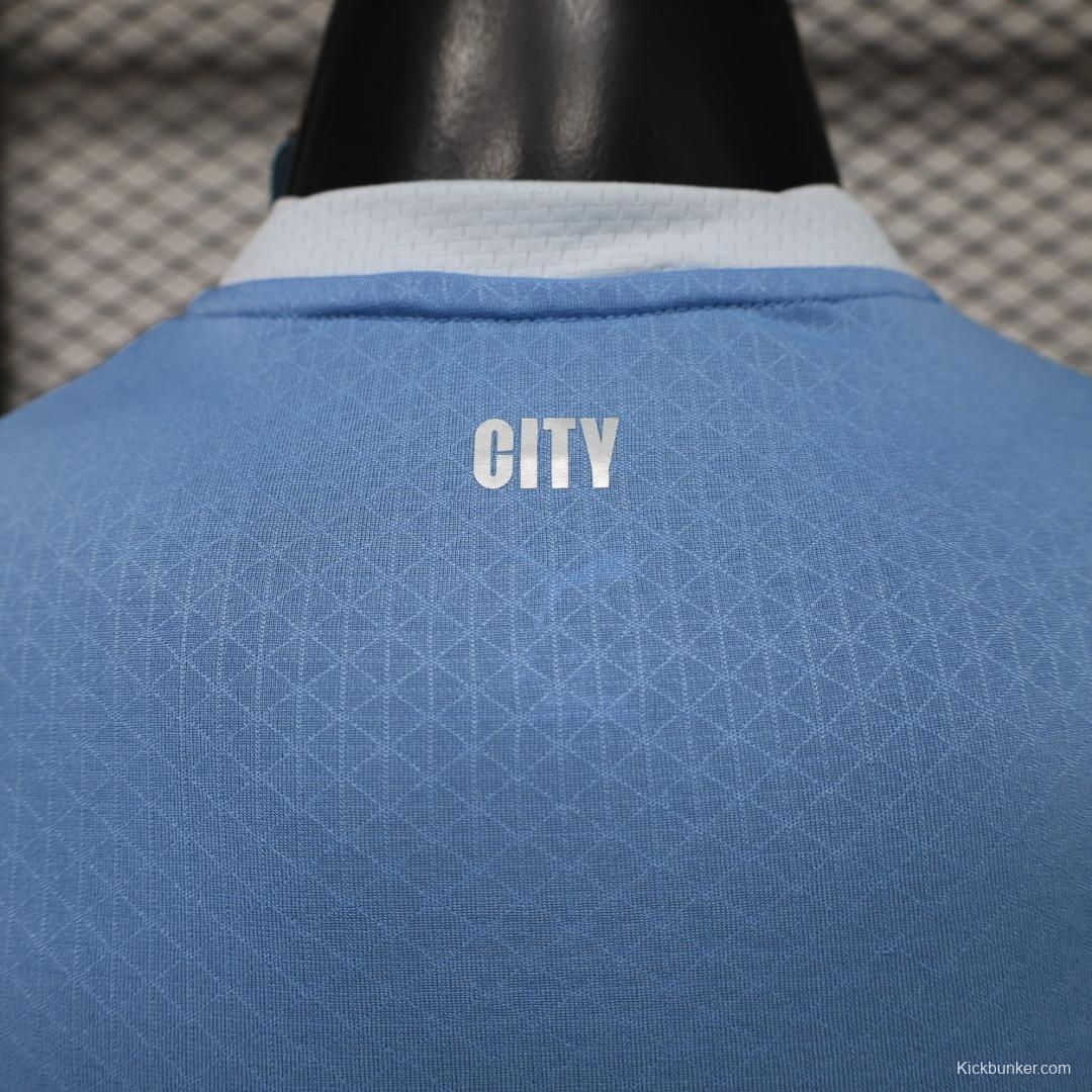 Player Version 26/27 Manchester City Sky Blue with White  Long Sleeve Jersey