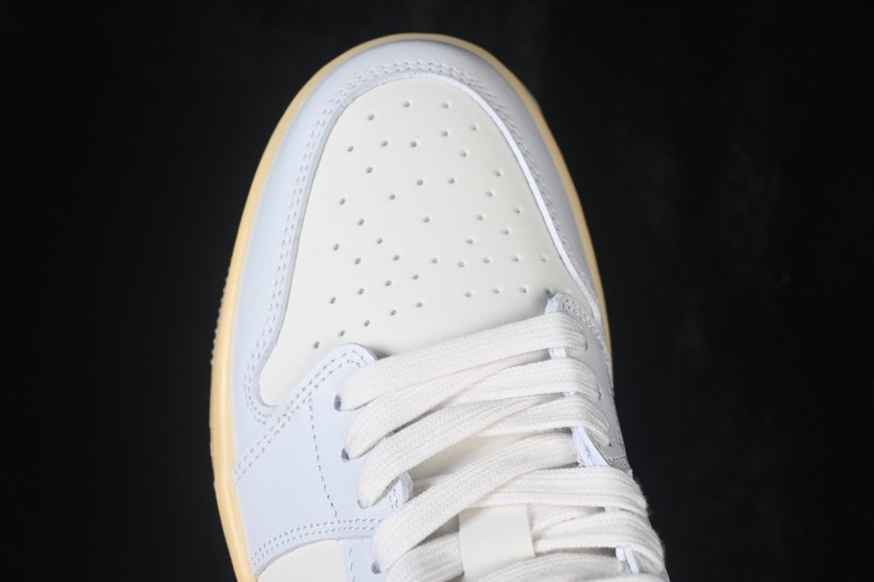 Nike Air Jordan 1 Low Floral Swoosh Embroidery Casual Board Shoes - IF4391-100