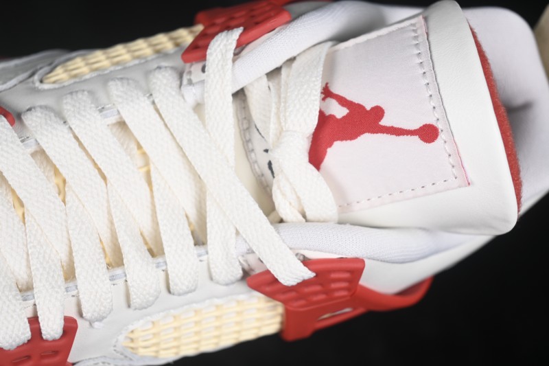 Nike Air Jordan 4 Retro 'Brick After Brick' OG Collaboration Sneakers with Premium Leather and Classic Basketball Design - IQ8055-100