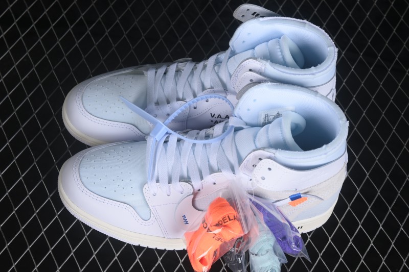 Nike Off White x Air Jordan 1 Retro High Basketball Shoes White - AA3834-100