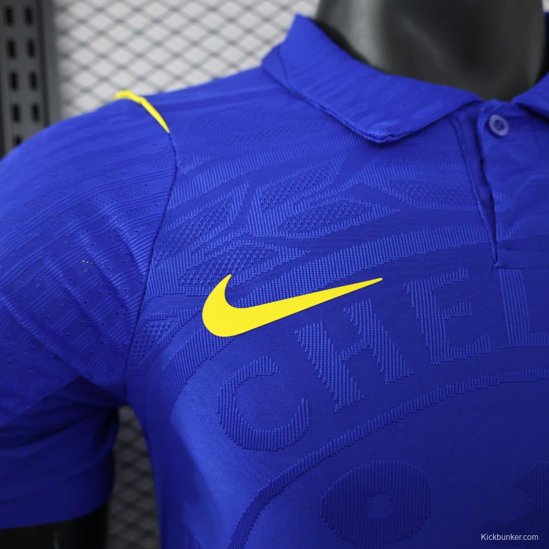 layer Version 26/27 Chelsea FC Royal Blue Polo Collar Home Jersey