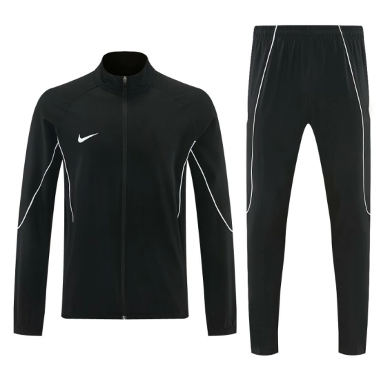 2026 Nike Black Full Zipper Jacket Tracksuit + Long Pants
