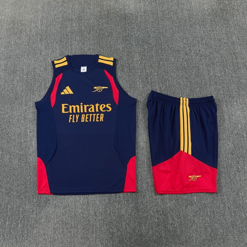 26/27 Arsenal Navy Blue Sleeveless Training Vest +Shorts Set
