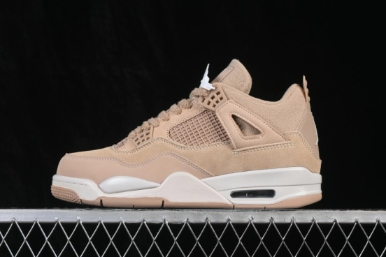 Nike Air Jordan 4 Retro Cozy Girl Plush Warm Yellow Sneakers - HV0823-200