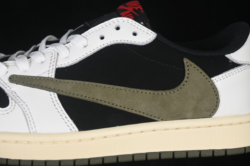 Nike Travis Scott x Air Jordan 1 Low OG AJ1 Retro Low-Top Sneakers with Reverse Swoosh - DZ4137-106