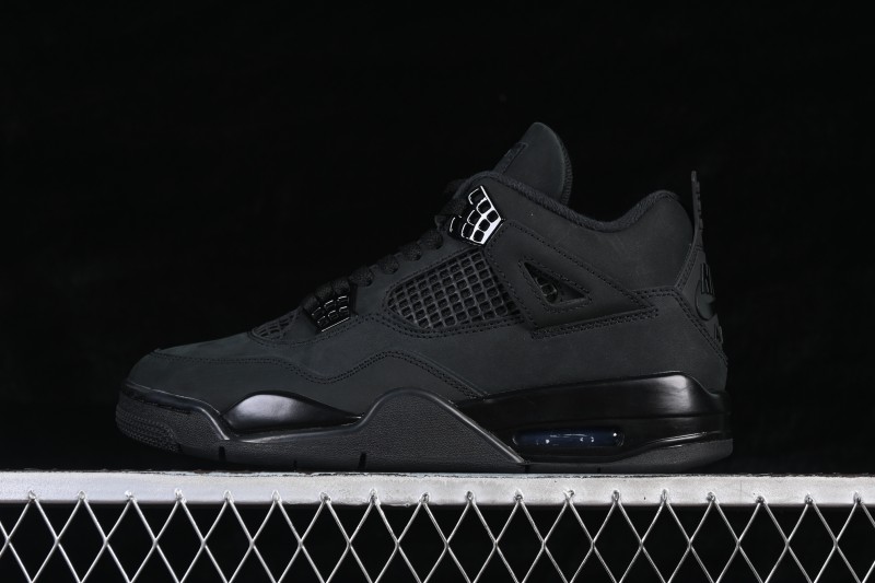 Air Jordan 4 Retro Black Cat Premium Suede Sneakers - FV5029-010
