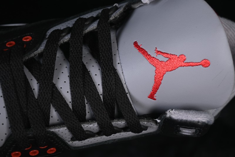 Nike Air Jordan 3 Retro 'Black Cement' Basketball Shoes with Premium Leather Upper - DN3707-010