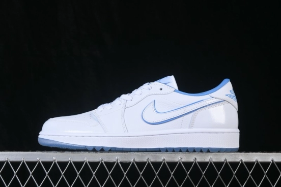 Nike Air Jordan 1 Low AJ1 Basketball Shoes with Patent Leather White and Blue Retro Style - DD9315-118