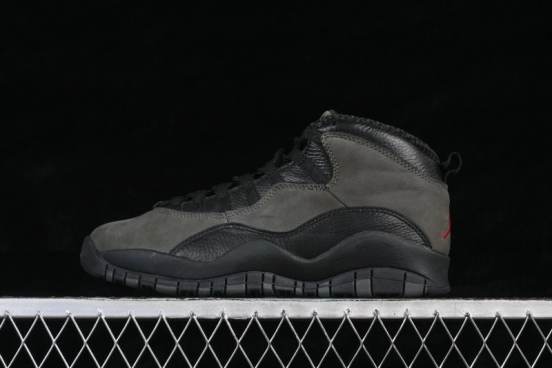 Nike Air Jordan 10 Retro Shadow Basketball Shoes with Premium Leather Upper - HJ6779-001