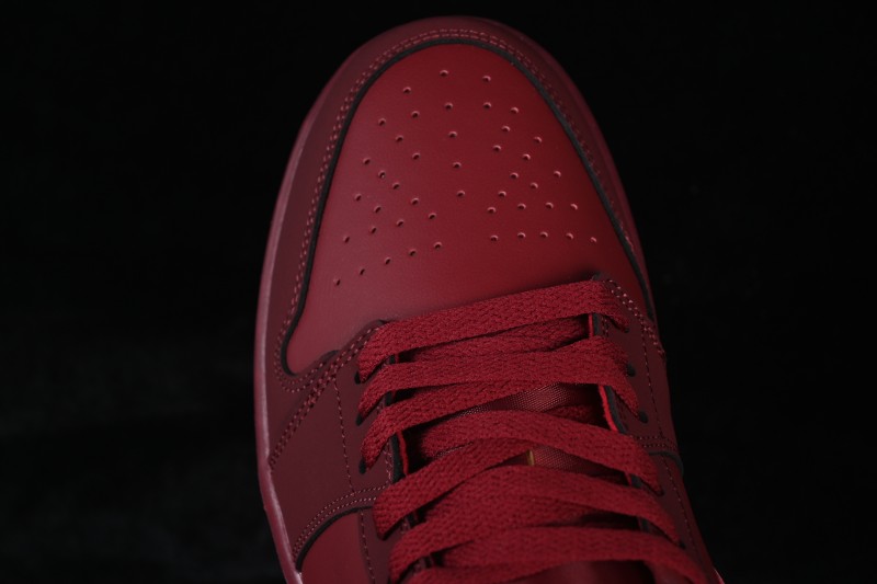 Nike Air Jordan 1 Low Retro Basketball Shoes with Gum Sole in Wine Red - IB7012-600
