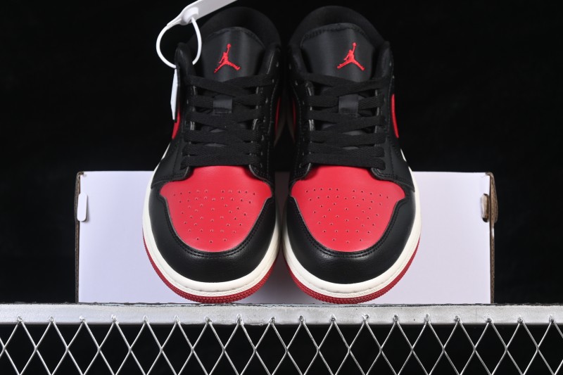 Nike Air Jordan 1 Low Retro Basketball Shoes with Classic Black and Red Colorway - DC0774-061