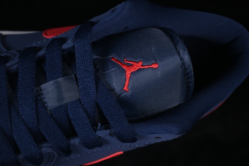 Nike Air Jordan 1 Low Retro Basketball Sneakers with Iconic Color Blocking - CZ8454-400