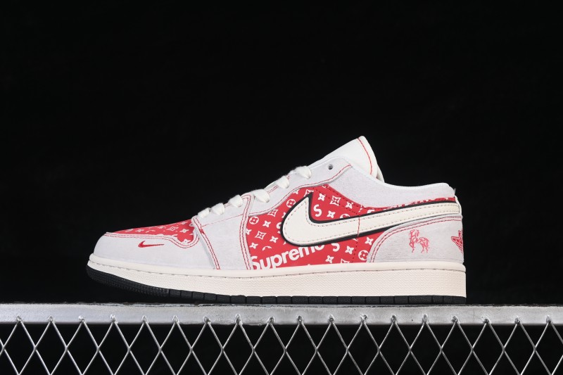 Nike Air Jordan 1 Low Retro Basketball Shoes with Chinese New Year Red Design - JP2026-123