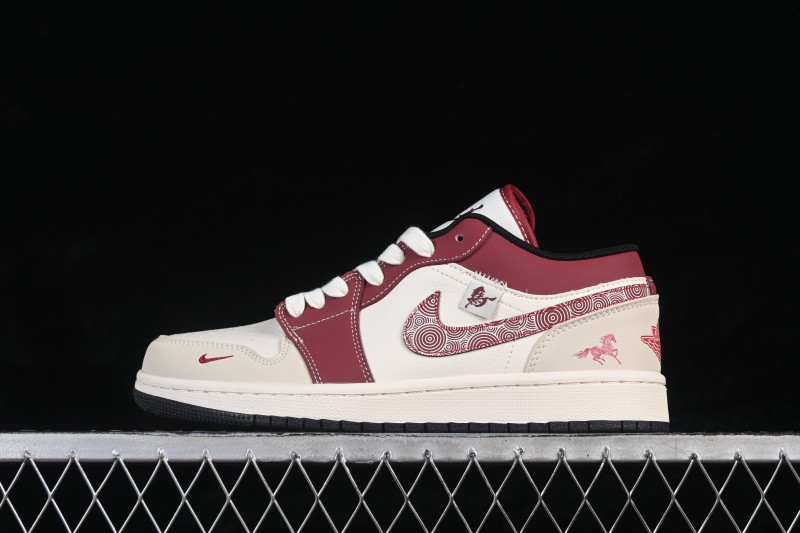 Nike Air Jordan 1 Low AJ1 Year of the Horse Limited Edition High-End Custom Low-Top Retro Basketball Shoes - JJ5908-004