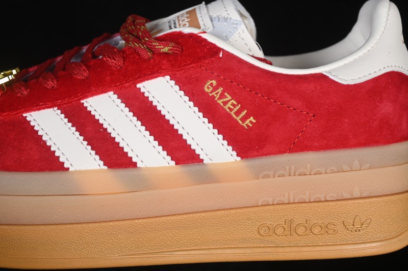 Adidas Originals Gazelle Bold Low-Top Casual Shoes with Retro Design and Cushioned Sole - KJ4293