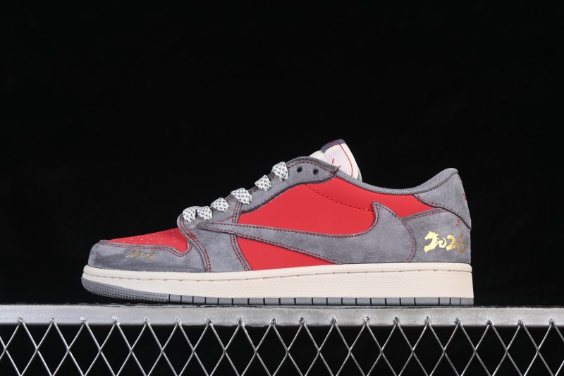 Travis Scott x Fragment Design x Air Jordan 1 Low OG SP Casual Basketball Lifestyle Shoes - JJ2508-105